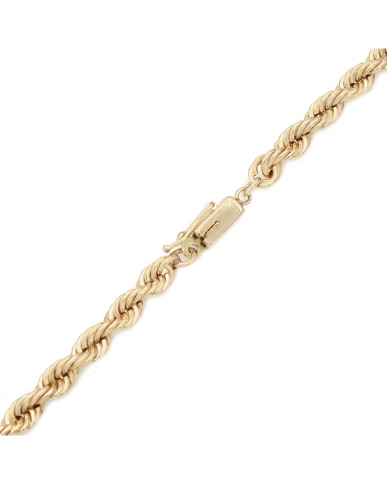 Bright Cut Rope Chain Necklace